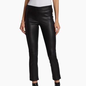 VINCE Black leather pants S stretchy Leggings‎ minimalist feminine